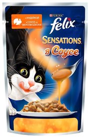 Felix Корм для кошек Sensations с Индейкой в соусе со вкусом бекона фото